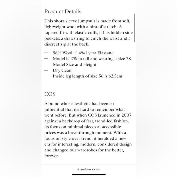 COS Wool Jumpsuit 4 - Picture 5 of 13